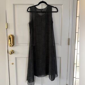 Eileen Fisher Charcoal Asymmetrical Dress Size S